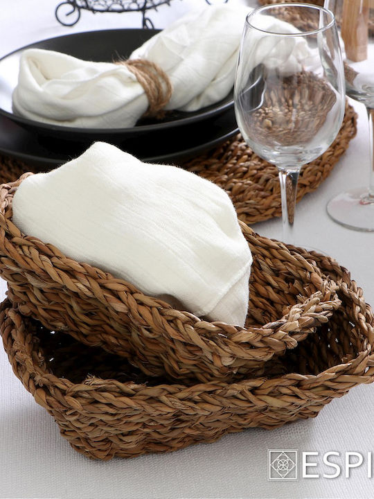 Espiel Bread Basket Wicker Brown 20x16x6cm