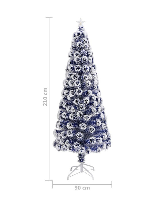 Christmas White Tree with Metallic Base and LED Lighting H210pcs