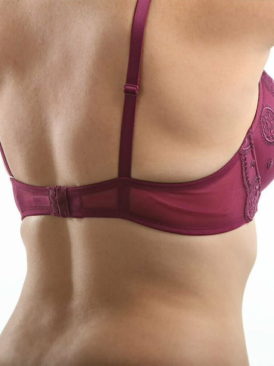 Luna Lisette Bra without Padding Burgundy