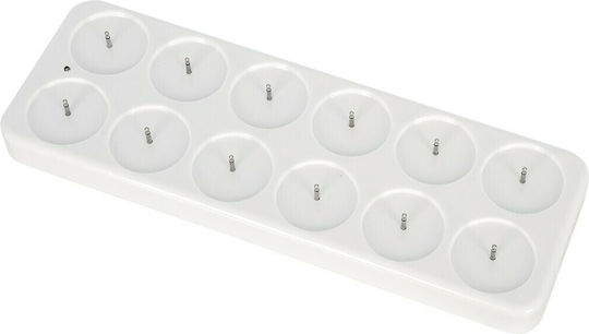 GloboStar Dekorative Lampe Wachs-Politur Weiß