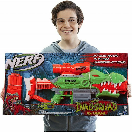 Nerf Lansator Rex-Rampage Motorized Blaster Dinosquad pentru 8+ ani+ Ani