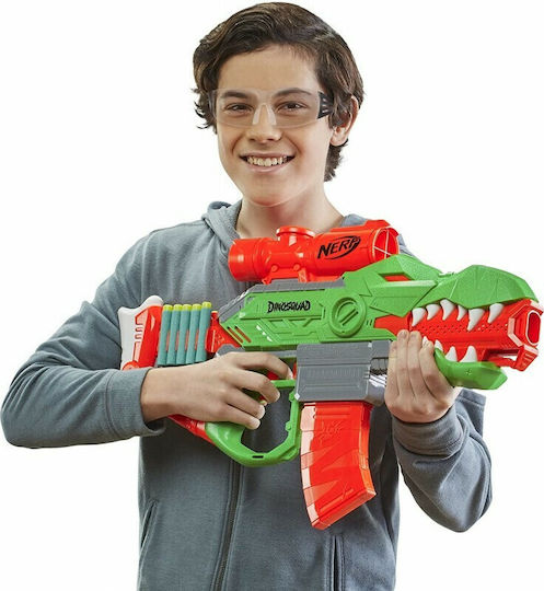 Nerf Lansator Rex-Rampage Motorized Blaster Dinosquad pentru 8+ ani+ Ani