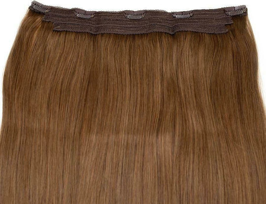 Seamless1 Extension with Clip with Natural Hair Remy in Chestnut Color 55cm Caramel