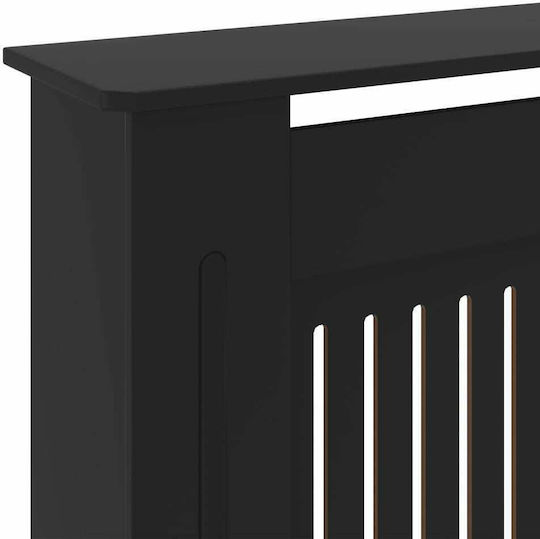 vidaXL MDF Heizkörperabdeckung Schwarz Erweiterbar 205x20.5x82cm