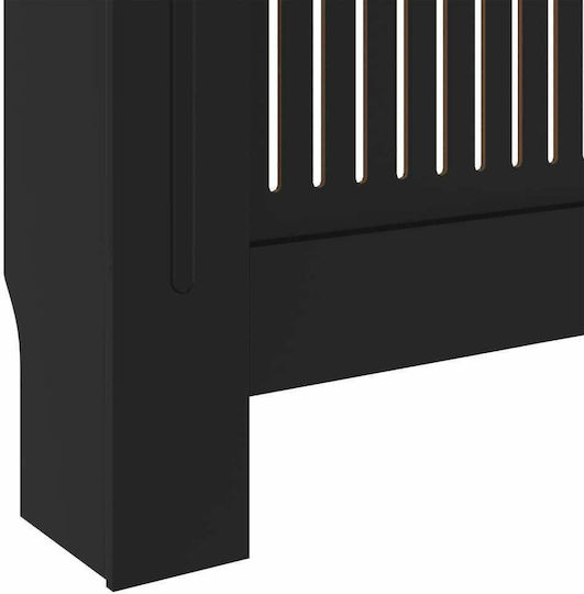 vidaXL MDF Heizkörperabdeckung Schwarz Erweiterbar 205x20.5x82cm