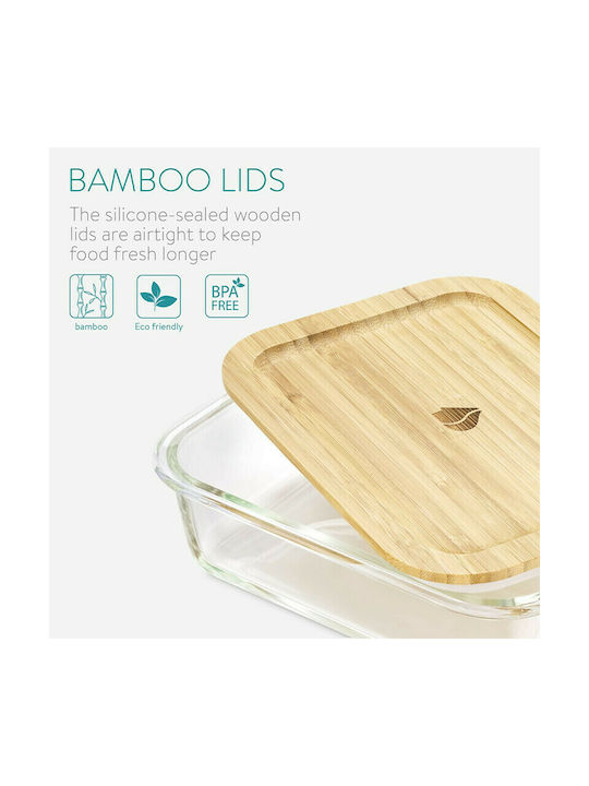 Navaris Lunchbox Glas Beige 3Stück