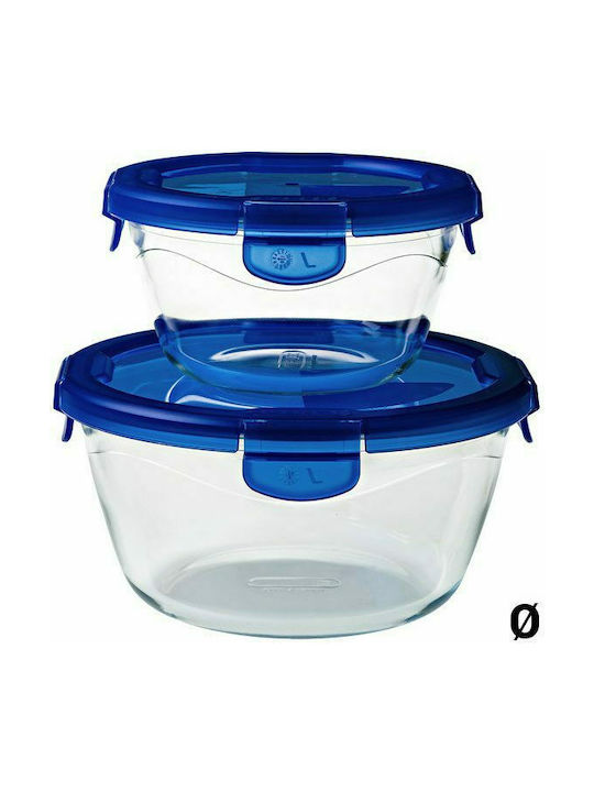 Pyrex Cook & Go Δοχείο Φαγητού Γυάλινο Μπλε 1.6lt