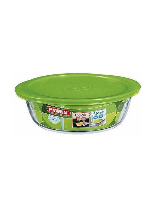 Pyrex Δοχείο Φαγητού Γυάλινο Πράσινο 2.3lt