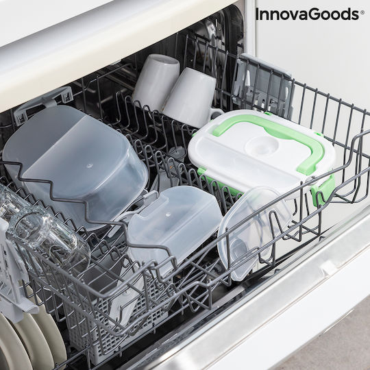 InnovaGoods Innofoods Elektrischer Kunststoff Mittagbox Grün Mit Fächern 1.05lt