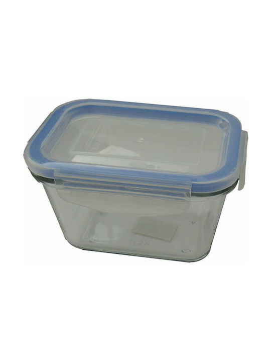 Venus Lunch Box Glass Μπλε Suitable for for Lid for Microwave Oven 450ml 1pcs