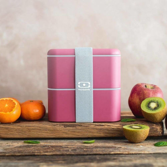 Monbento Кутия за обяд Пластмаса Розов Подходяща за микровълнова фурна 850мл 1бр