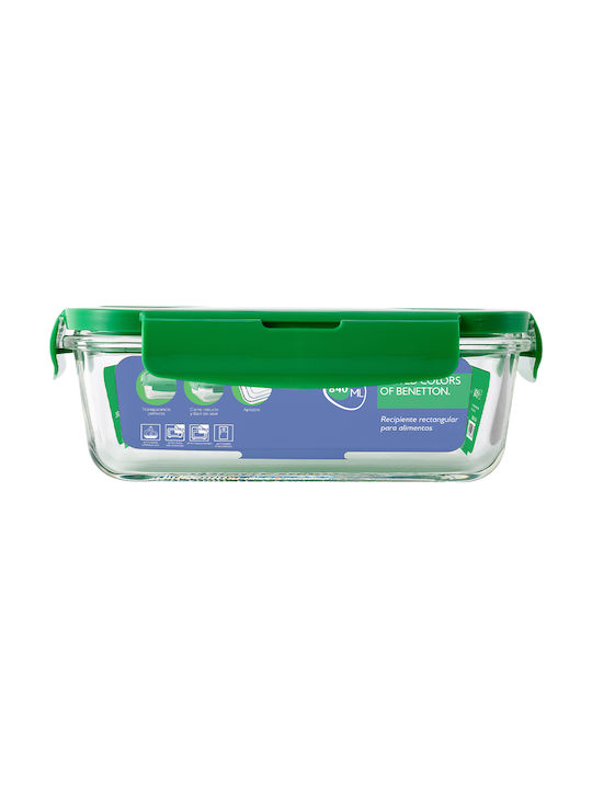 Benetton Rainbow Δοχείο Φαγητού Γυάλινο Πράσινο 840ml