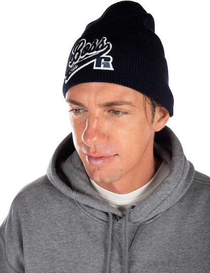 X Russell Athletic Beanie Unisex Beanie Gestrickt in Marineblau Farbe
