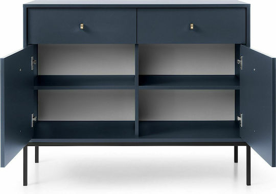 Μπουφές Mono Ξύλινος με Συρτάρια Μπλε 103.5x39x83.2cm