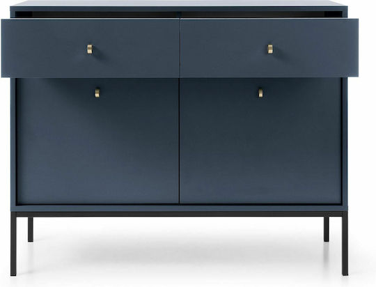 Μπουφές Mono Ξύλινος με Συρτάρια Μπλε 103.5x39x83.2cm