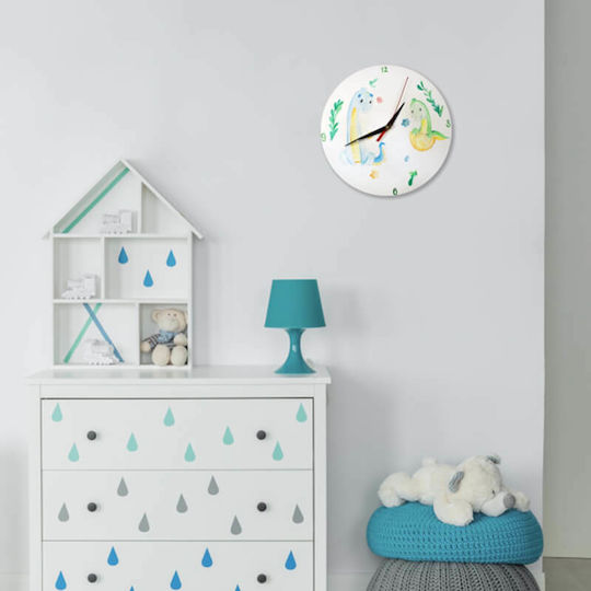 Yapadapadou Kinder Wanduhr Dinosaurier Hölzernes 25εκ.