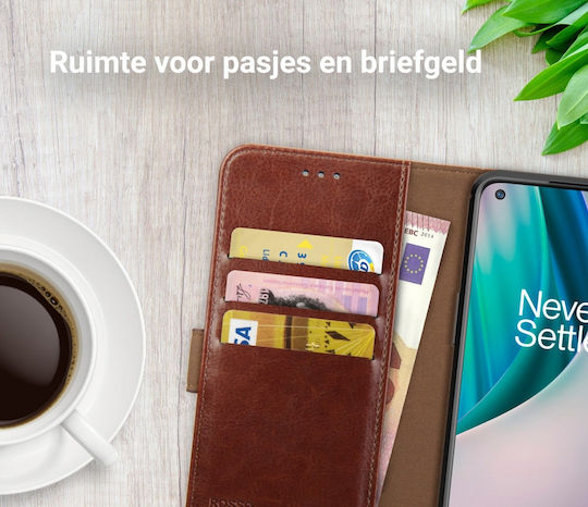 Rosso Element Wallet Piele artificială Maro (OnePlus Nord N10)