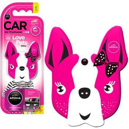 Aroma Car Car Air Freshener Tab Pendand Dog Pink Blossom