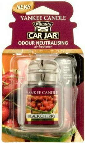 Yankee Candle Air Freshener Tab Pendand Car Jar Ultimate Black Cherry