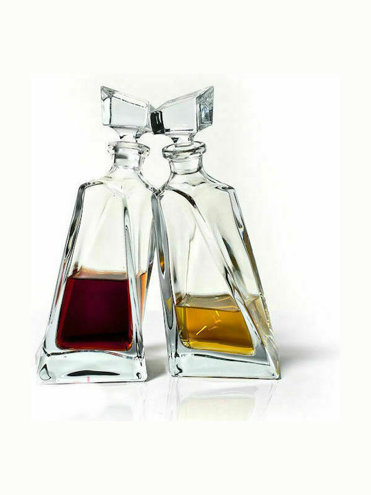 Bohemia Lovers Crystal Whiskey Decanter with Stopper 1000ml 2pcs