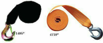 Eval Tie Down Strap Polyester with Galvanized Hook 7.5mx50mm Orange