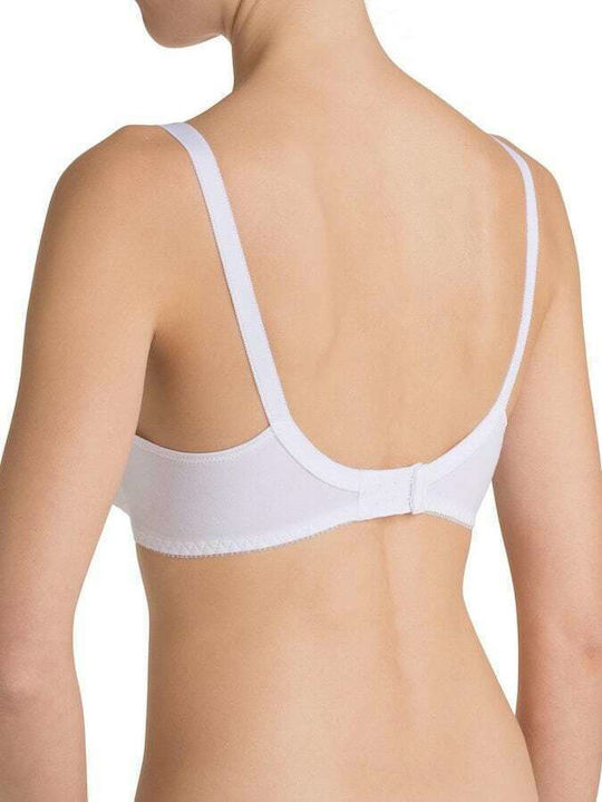 Cotton Classic Stretch Bra without Padding without Underwire White