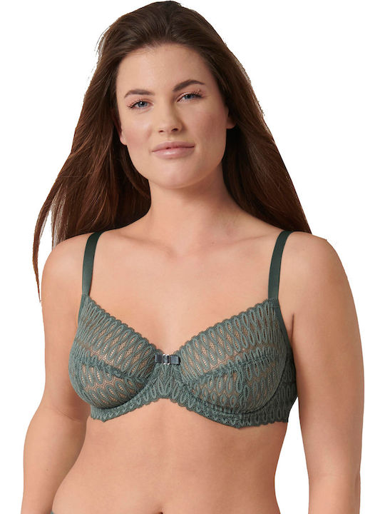 Aura Spotlight Minimizer Minimizer Bra without Padding Underwire Green