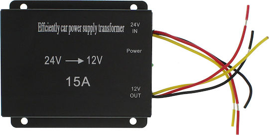 Auto Gs Μετατροπέας Ρεύματος Αυτοκινήτου 24V DC σε 12V DC 15A