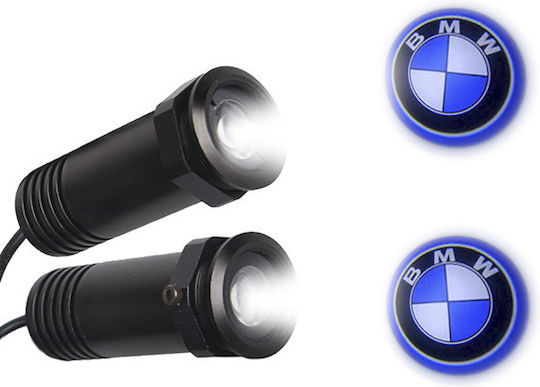 GloboStar Car Door Projectors Car Brand Projector Bmw Led Cree XHP35 3W 240lm 120° DC 12V IP20 Cool White 6000K with Logo Bmw