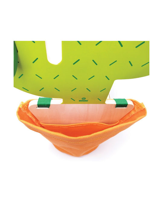 Svoora Wooden Kids Wall Mounted Hanger with Hooks Cactus Polychrome 42x25x5cm