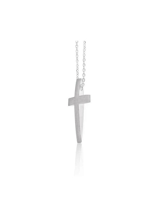 Fa Cad'oro Women's White Gold Cross 14K with Chain