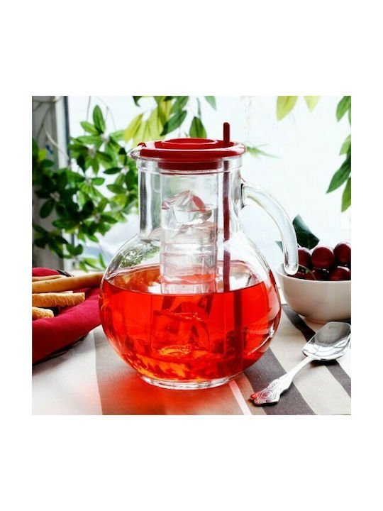Bormioli Rocco Kufra Glass Jug Red 2150ml