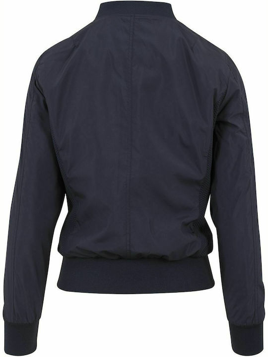 TB1217 Κοντό Γυναικείο Bomber Jacket Navy Μπλε