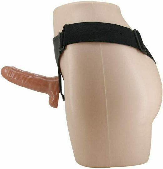Baile Ultra Passionate Harness Realdeal Penis Strapon Harness με Dildo 16cm και Δόνηση σε χρώμα Flesh