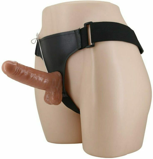 Baile Ultra Passionate Harness Realdeal Penis Strapon Harness με Dildo 16cm και Δόνηση σε χρώμα Flesh