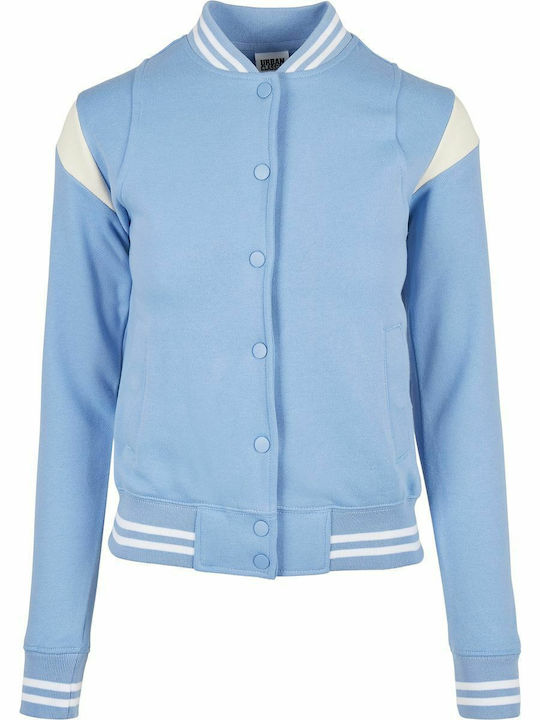 Kurz Damen Bomberjacke Hellblau