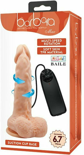 Baile Max Multi-Speed Rotation Ρεαλιστικός Δονητής Flesh 17cm Flesh