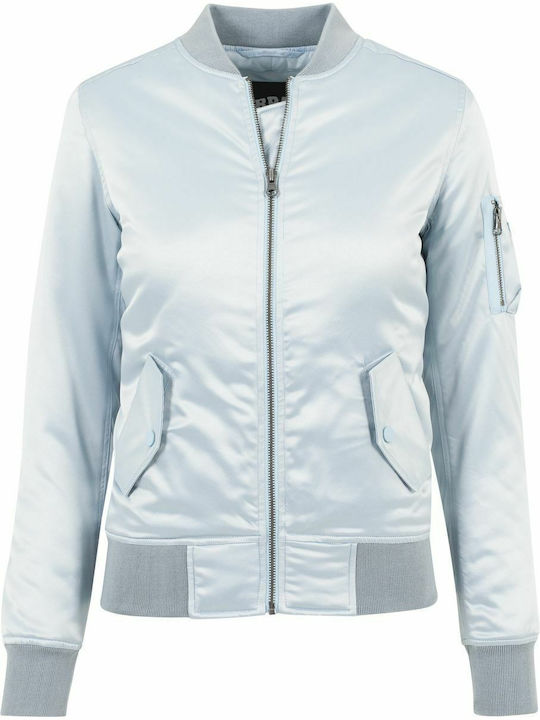 Κοντό Γυναικείο Bomber Jacket Γαλάζιο
