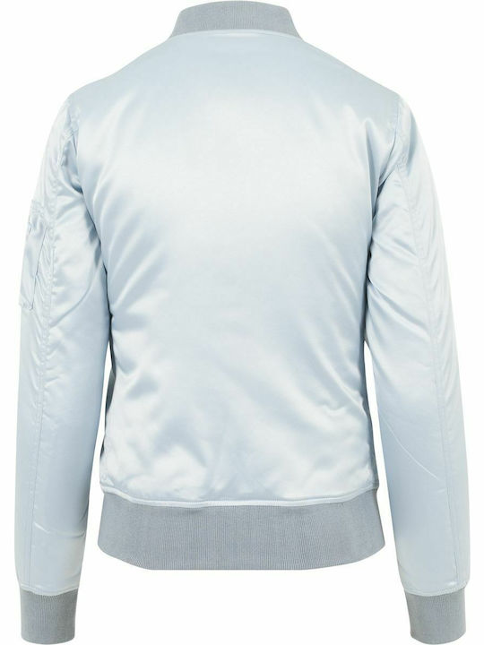 Κοντό Γυναικείο Bomber Jacket Γαλάζιο