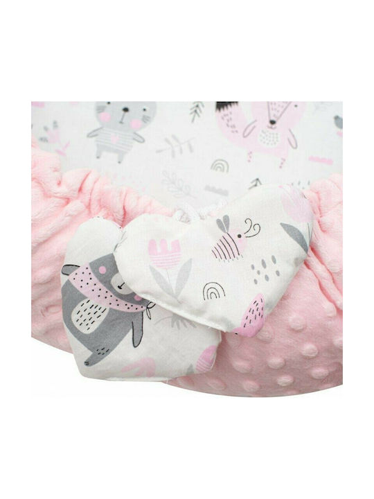 New Baby Baby Nestkissen Minky Teddy Rosa