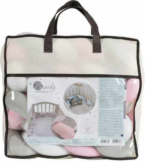 Cangaroo Πάντα Πλεξούδα Braidy Pink 13x220cm