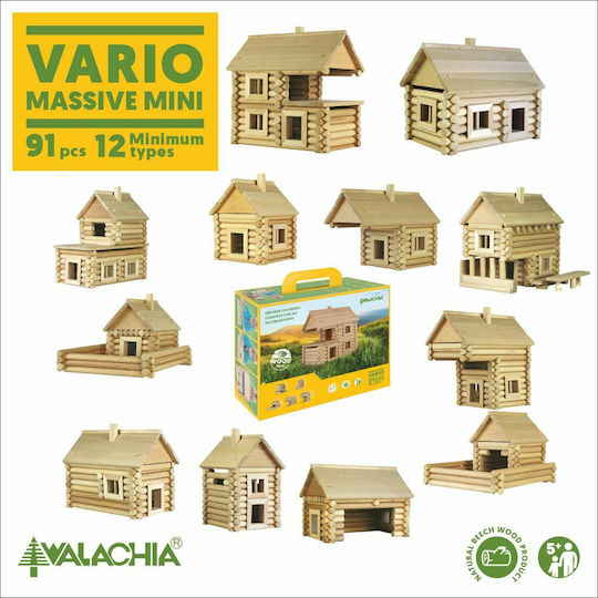 Walachia Παιχνίδι Κατασκευών Ξύλινo Vario Massive Mini για Παιδιά 5+ Ετών