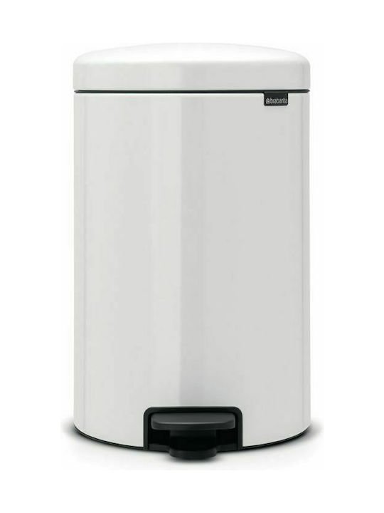 Brabantia Brabantia NewIcon Pedal Mülleimer Metallisch mit Pedal Weiß 20lt