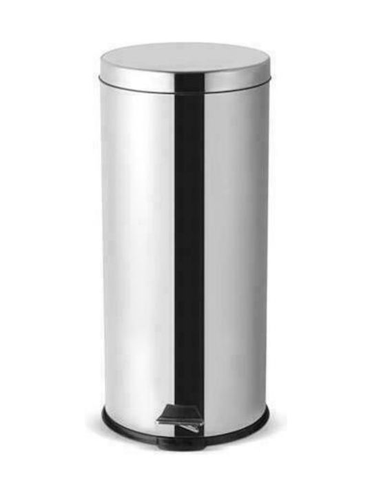 Viosarp Plastic Waste Bin with Pedal Chrome 30lt