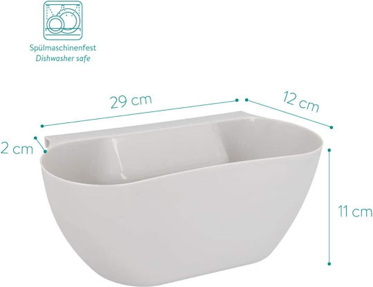 Navaris Coș De Gunoi Din Plastic Alb-Gri 3.8lt 2 Bucăți
