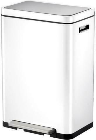 Eko X-Cube Waste Bin Waste made of Stainless Steel with Pedal White 30lt 1pcs