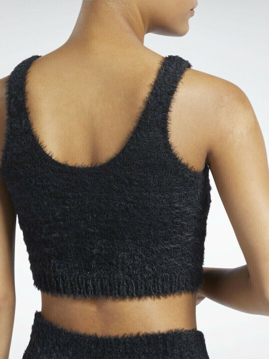 Classics Cozy Damen Sommer Crop Top Ärmellos Schwarz