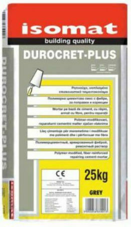 Isomat Durocret Plus Resin-modified, Fiber-reinforced Repair Mortar (Gray) 5kg