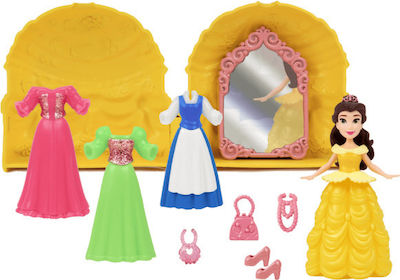 Hasbro Miniature Toy Disney Princess Small Doll Fashion Surprise Belle for 4+ Years 13cm.