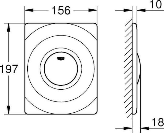 Grohe Surf Flush Plate Single Flush 37063000